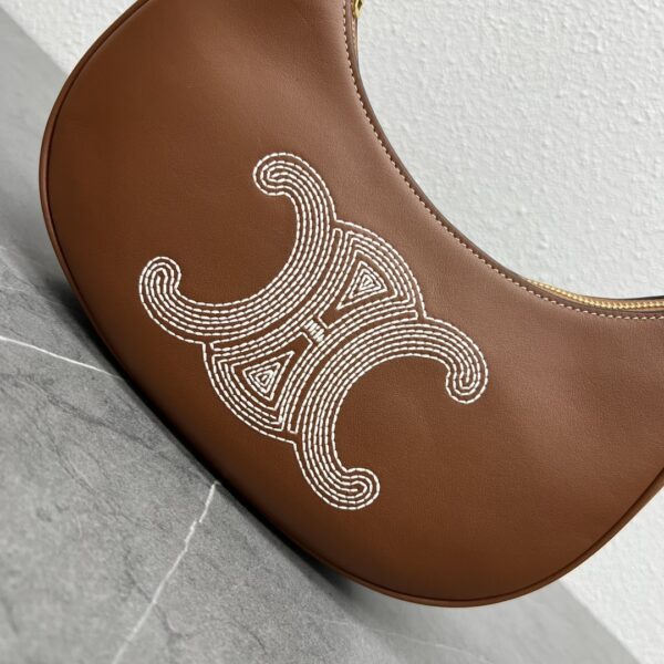 1:1 Replica Celine Ava Bag With Triomphe Embroidery Tan For Women 9in/23cm 193953EFS.04LU