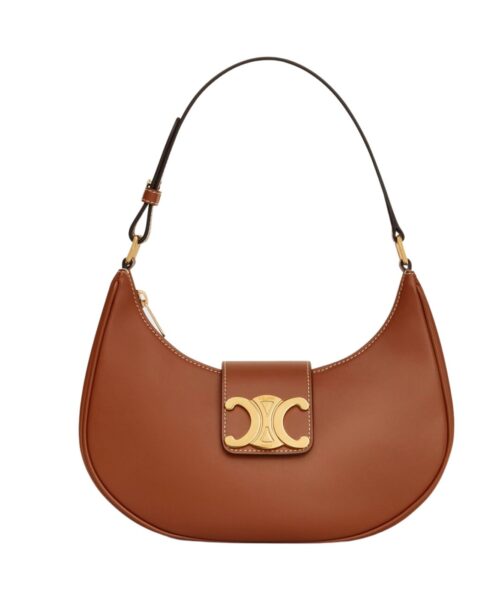 1:1 Replica Celine Ava Triomphe Soft Bag Brown For Women 24.5cm / 10in 114493DGQ.04LU