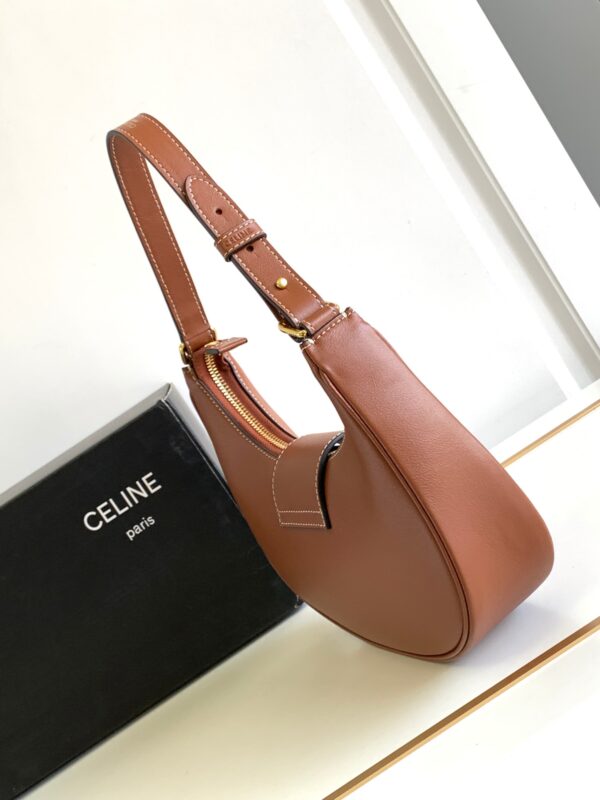 1:1 Replica Celine Ava Triomphe Soft Bag Brown For Women 24.5cm / 10in 114493DGQ.04LU