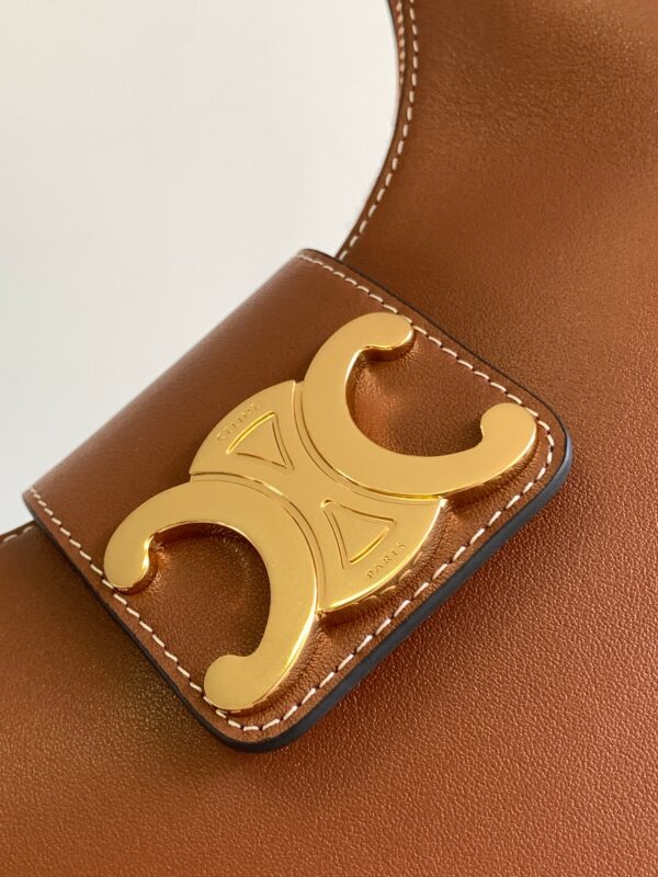 1:1 Replica Celine Ava Triomphe Soft Bag Brown For Women 24.5cm / 10in 114493DGQ.04LU
