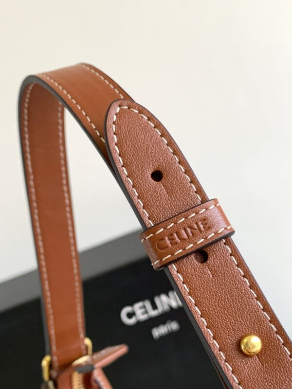 1:1 Replica Celine Ava Triomphe Soft Bag Brown For Women 24.5cm / 10in 114493DGQ.04LU