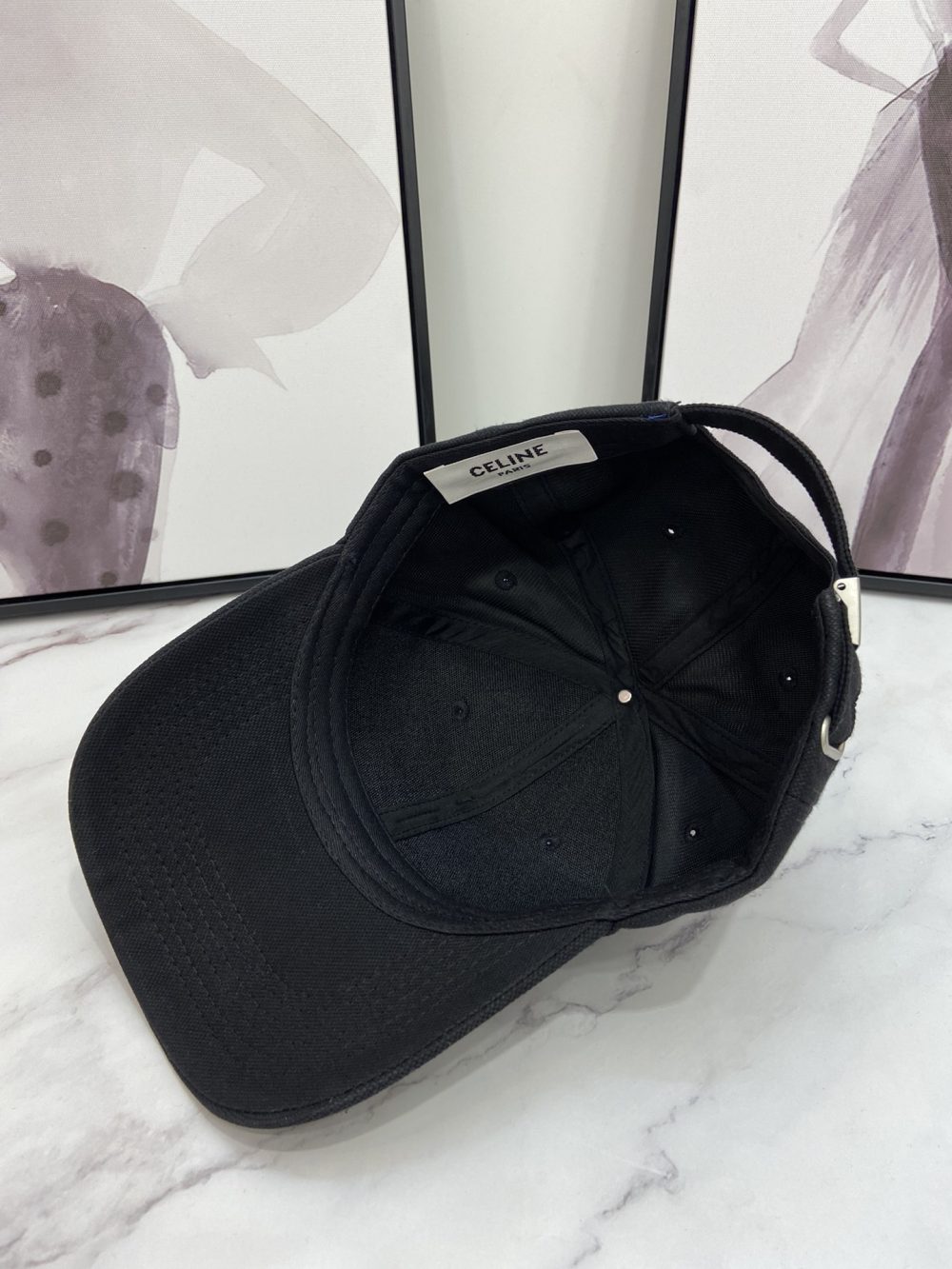 Celine Baseball Cap Black Celine Cap - Image 2