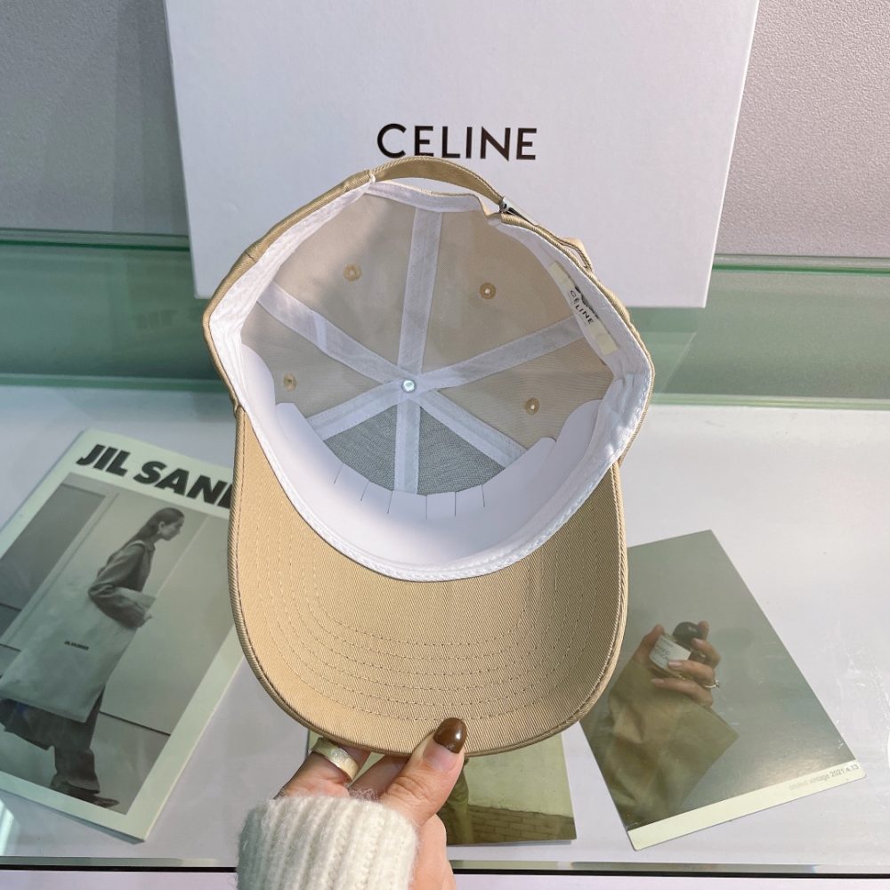Celine Baseball Cap In Cotton Beige - Image 3