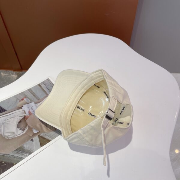 Celine Baseball Cap In Cotton Beige