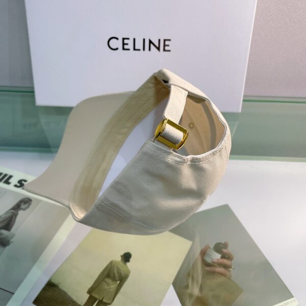 Celine Baseball Cap In Cotton Beige