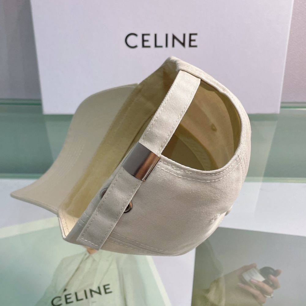 Celine Baseball Cap In Cotton Beige - Image 2