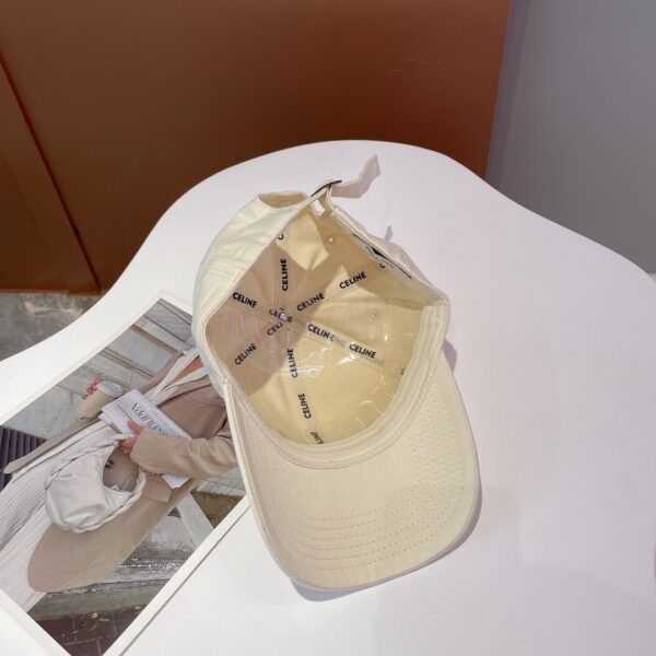 Celine Baseball Cap In Cotton Beige