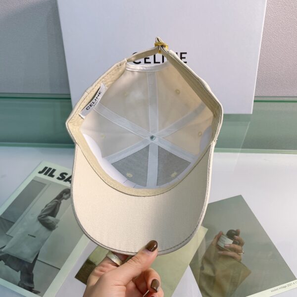Celine Baseball Cap In Cotton Beige
