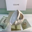 Celine Baseball Cap In Cotton Beige