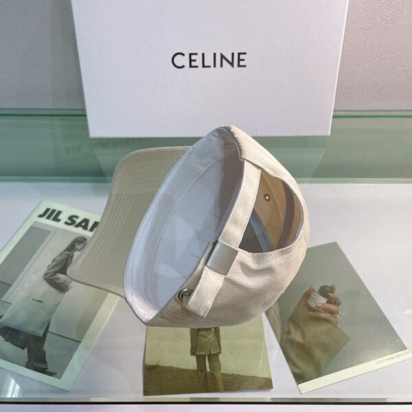 Celine Baseball Cap In Cotton Beige