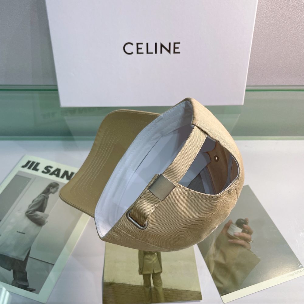 Celine Baseball Cap In Cotton Beige - Image 2