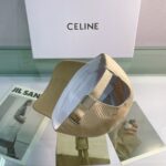 Celine Baseball Cap In Cotton Beige