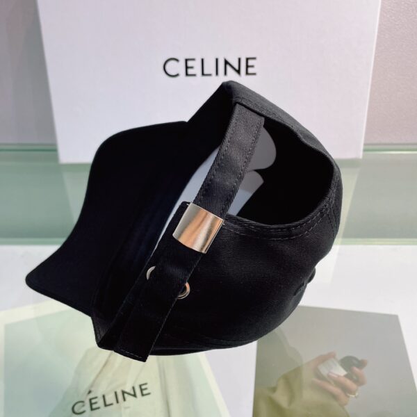 Celine Baseball Cap In Cotton Black