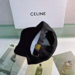 Celine Baseball Cap In Cotton Black