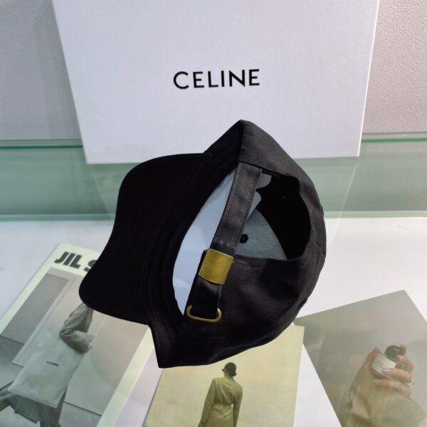 Celine Baseball Cap In Cotton Black