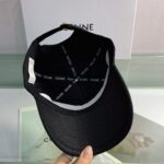Celine Baseball Cap In Cotton Black