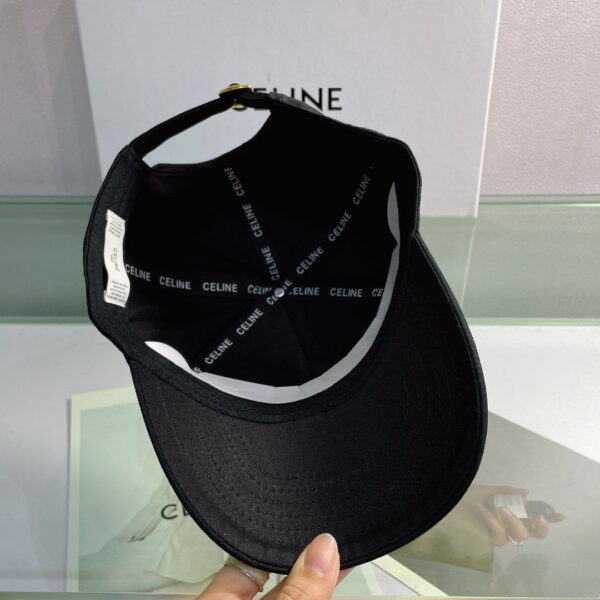 Celine Baseball Cap In Cotton Black