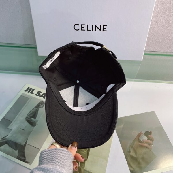 Celine Baseball Cap In Cotton Black