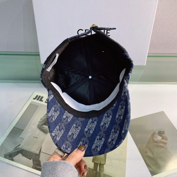 Celine Baseball Cap In Cotton Black