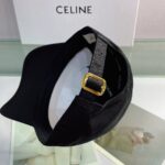 Celine Baseball Cap In Cotton Black