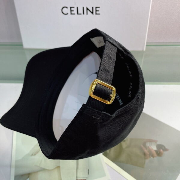 Celine Baseball Cap In Cotton Black