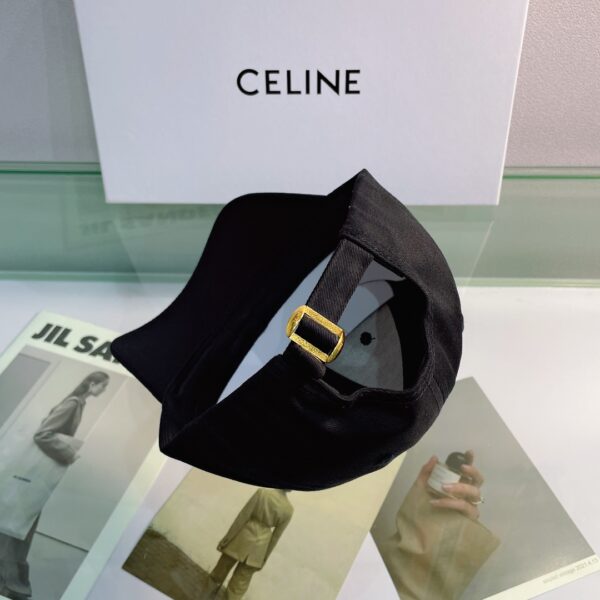 Celine Baseball Cap In Cotton Black