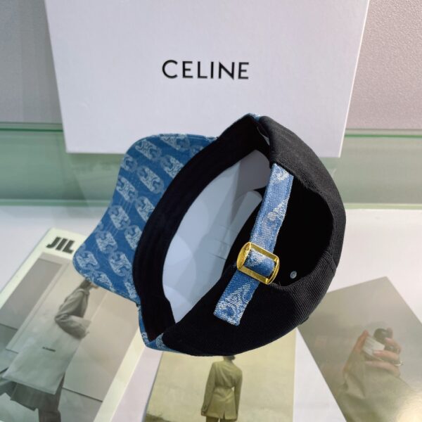 Celine Baseball Cap In Cotton Black