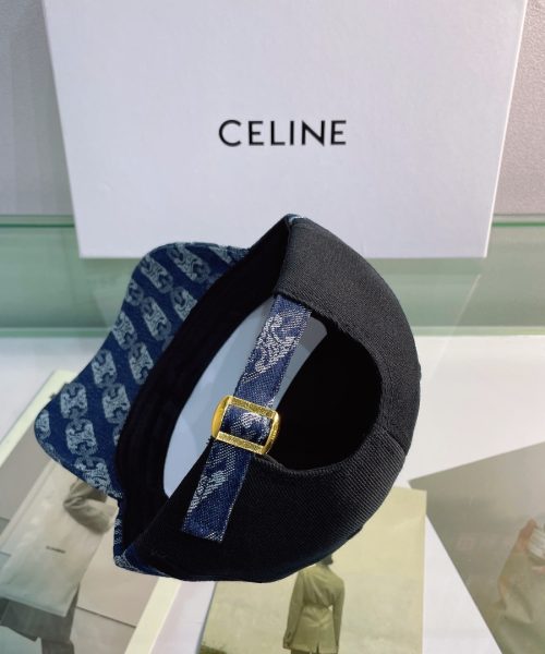 Celine Baseball Cap In Cotton Black