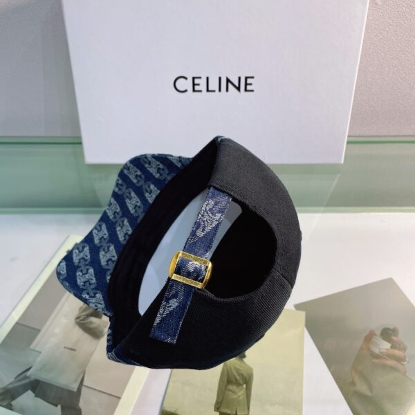 Celine Baseball Cap In Cotton Black