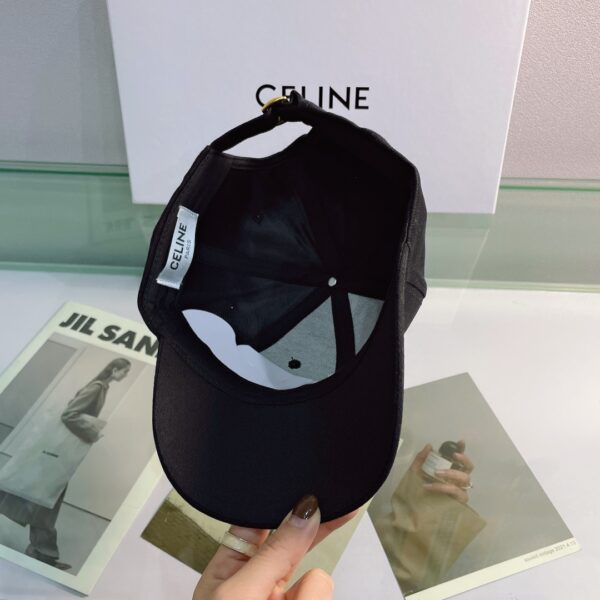 Celine Baseball Cap In Cotton Black