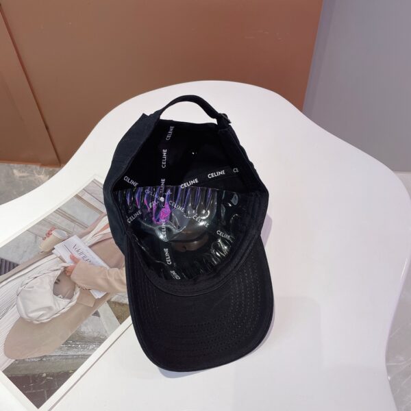 Celine Baseball Cap In Cotton Black