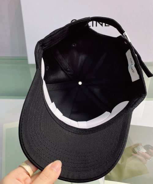 Celine Baseball Cap In Cotton Black