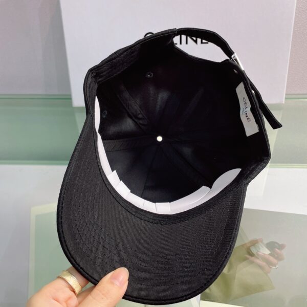 Celine Baseball Cap In Cotton Black