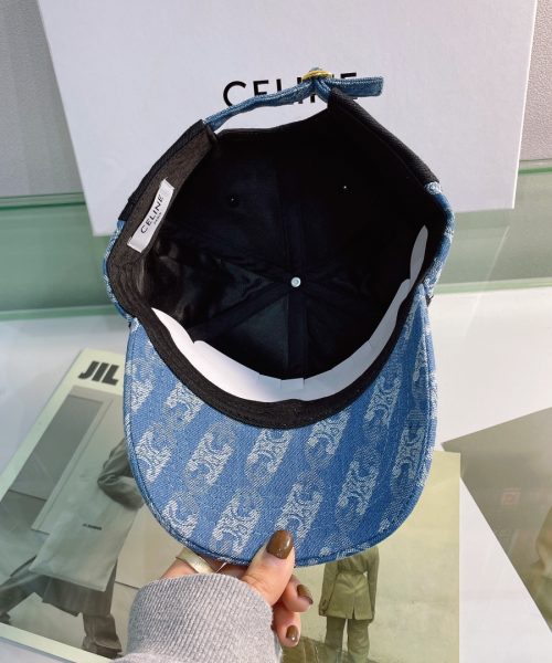 Celine Baseball Cap In Cotton Black