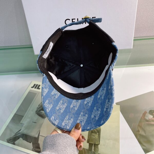 Celine Baseball Cap In Cotton Black