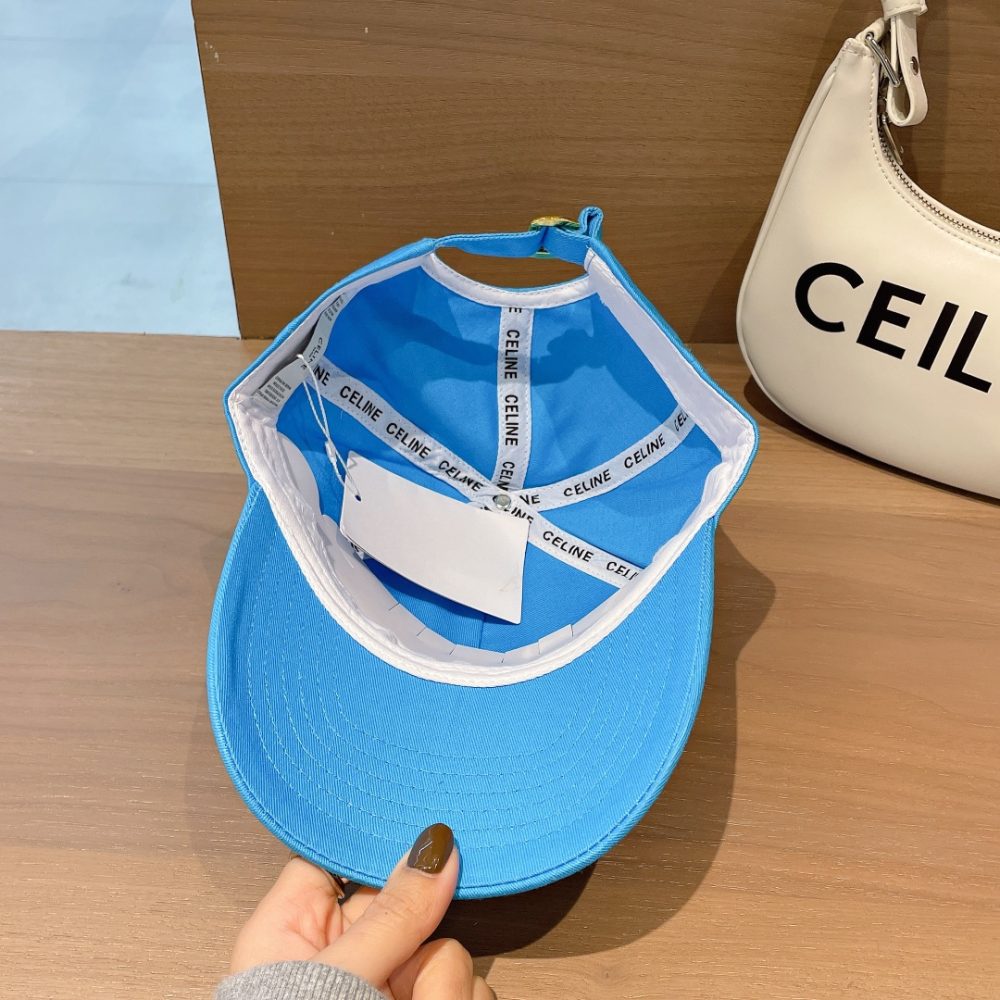 Celine Baseball Cap In Cotton Blue - Image 3