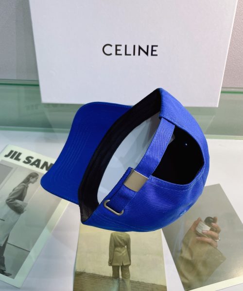 Celine Baseball Cap In Cotton Blue