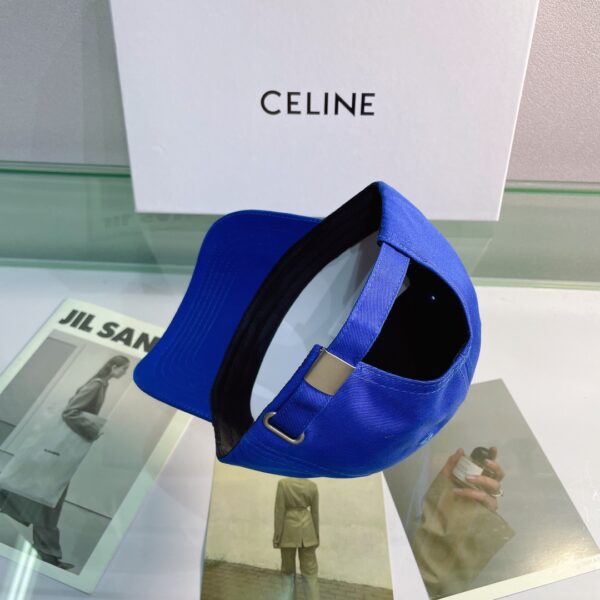 Celine Baseball Cap In Cotton Blue