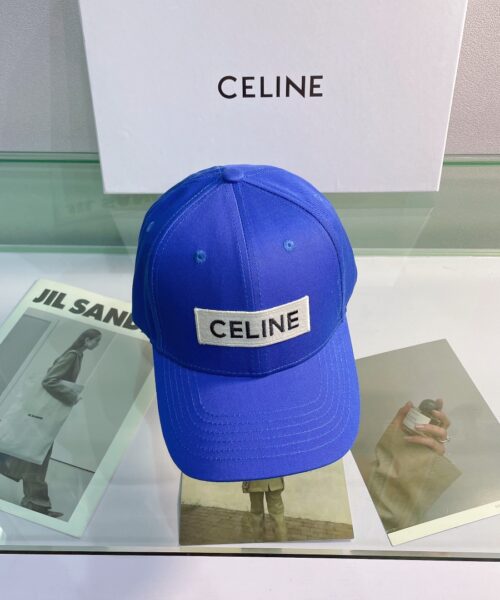 Celine Baseball Cap In Cotton Blue