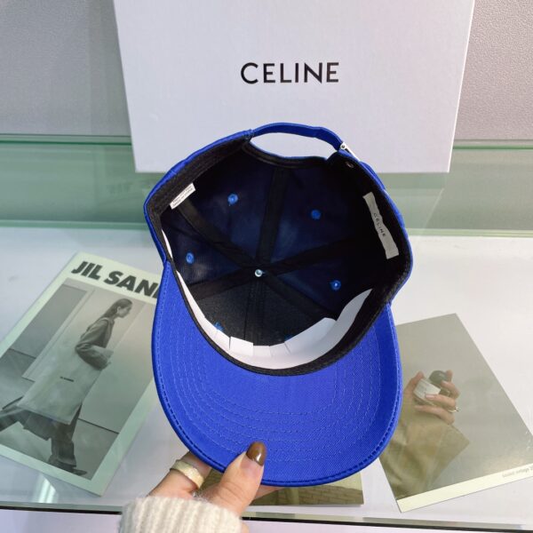 Celine Baseball Cap In Cotton Blue