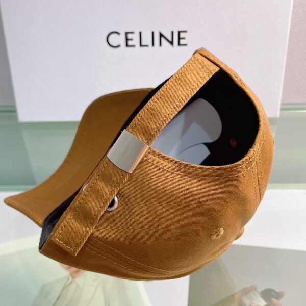 Celine Baseball Cap In Cotton Brown
