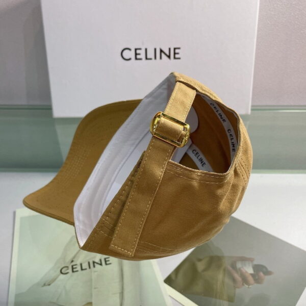 Celine Baseball Cap In Cotton Brown