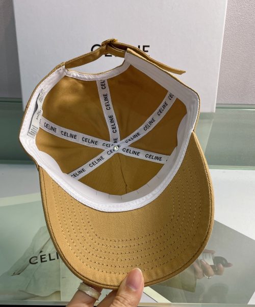 Celine Baseball Cap In Cotton Brown
