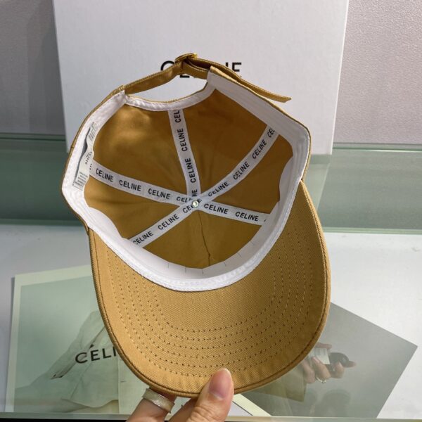 Celine Baseball Cap In Cotton Brown