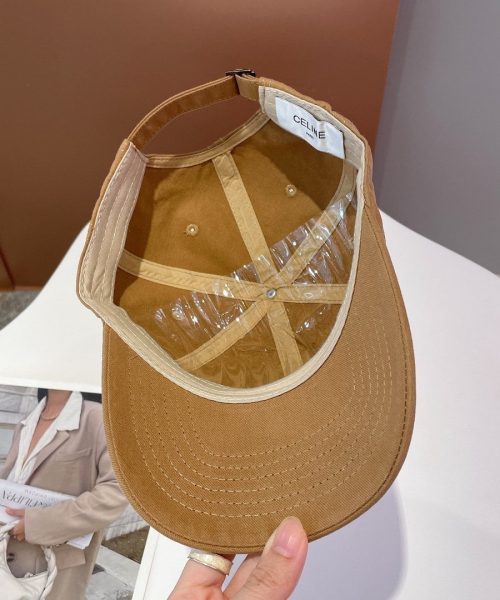 Celine Baseball Cap In Cotton Brown