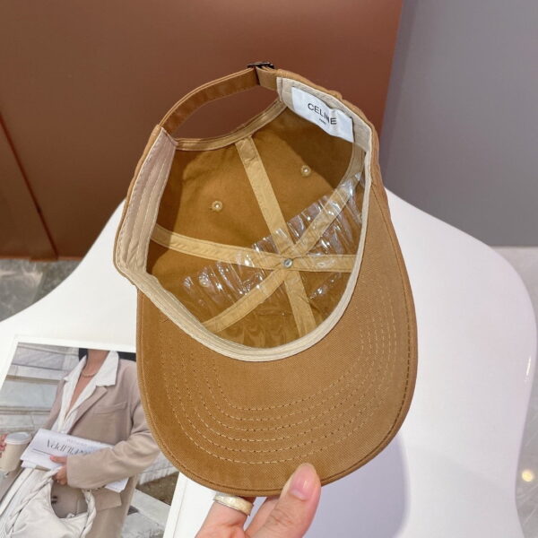 Celine Baseball Cap In Cotton Brown