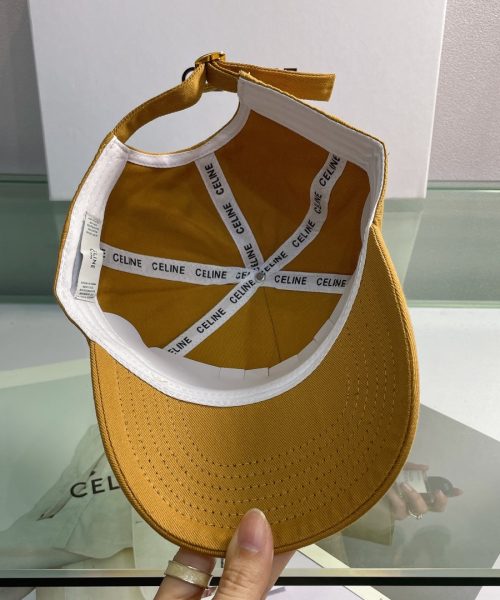 Celine Baseball Cap In Cotton Brown