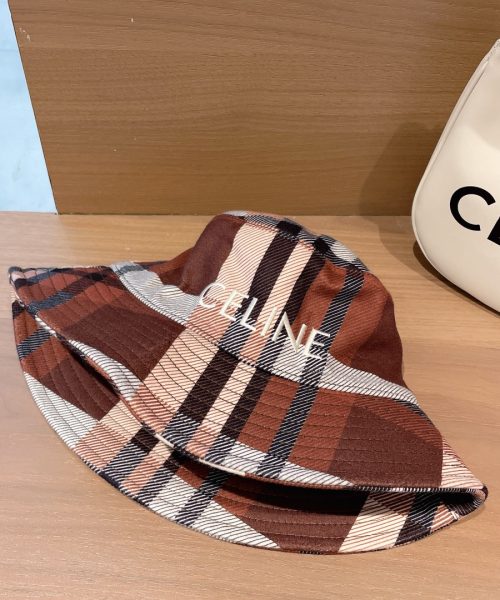 Celine Baseball Cap In Cotton Brown