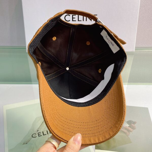Celine Baseball Cap In Cotton Brown