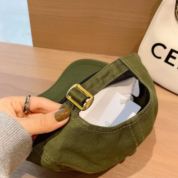 Celine Baseball Cap In Cotton Dark Green